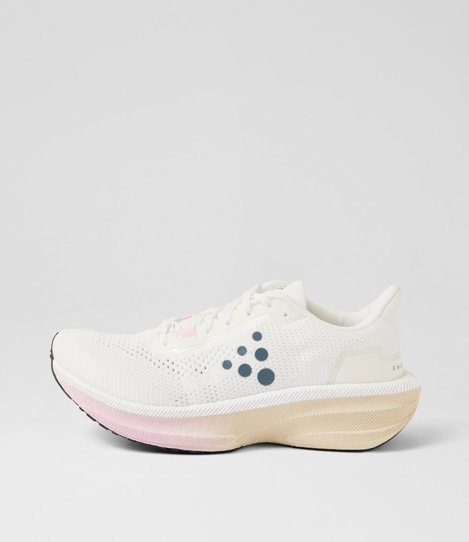 Endurance 3 W Ash White Contrast Pink Mesh Lace Up Sneakers Endurance 3 W Ash White Contrast Pink Mesh Lace Up Sneakers