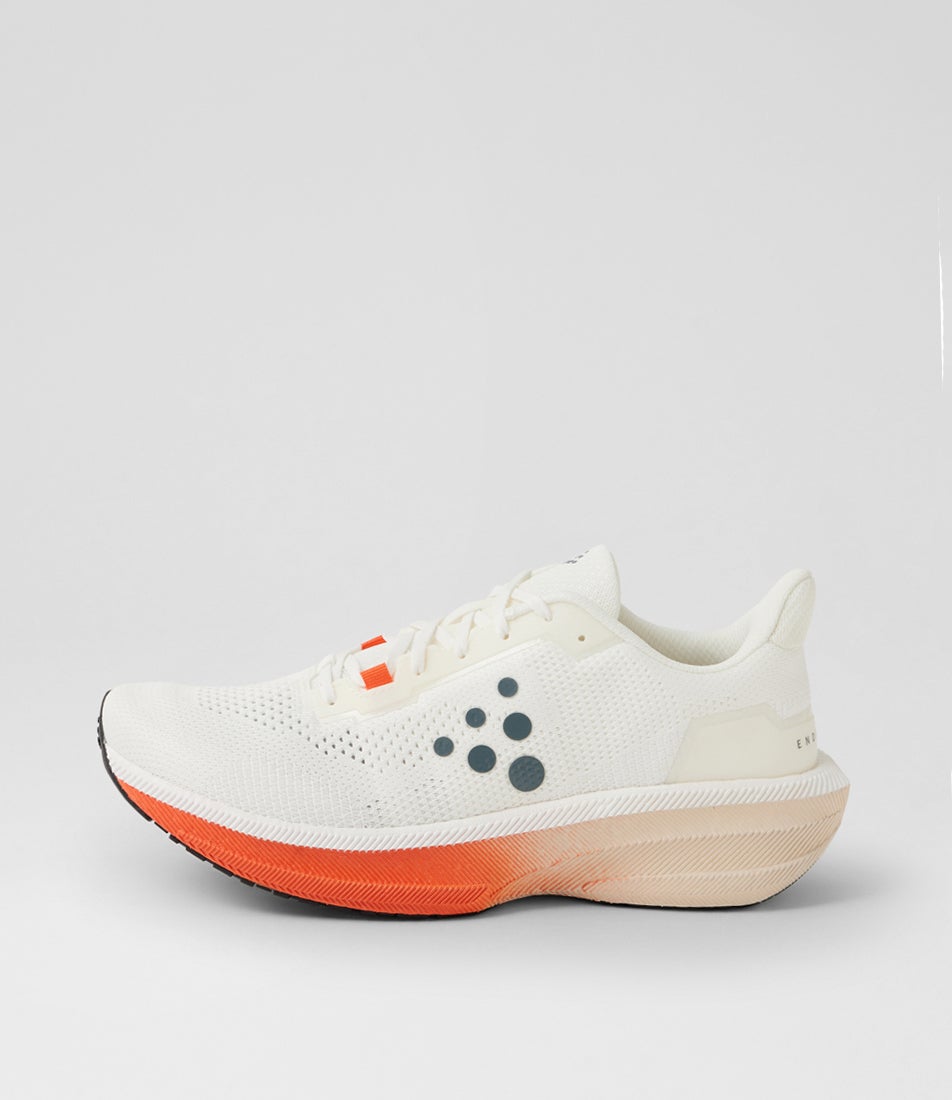 Endurance 3 M Ash White Orange Mesh Lace Up Sneakers Endurance 3 M Ash White Orange Mesh Lace Up Sneakers