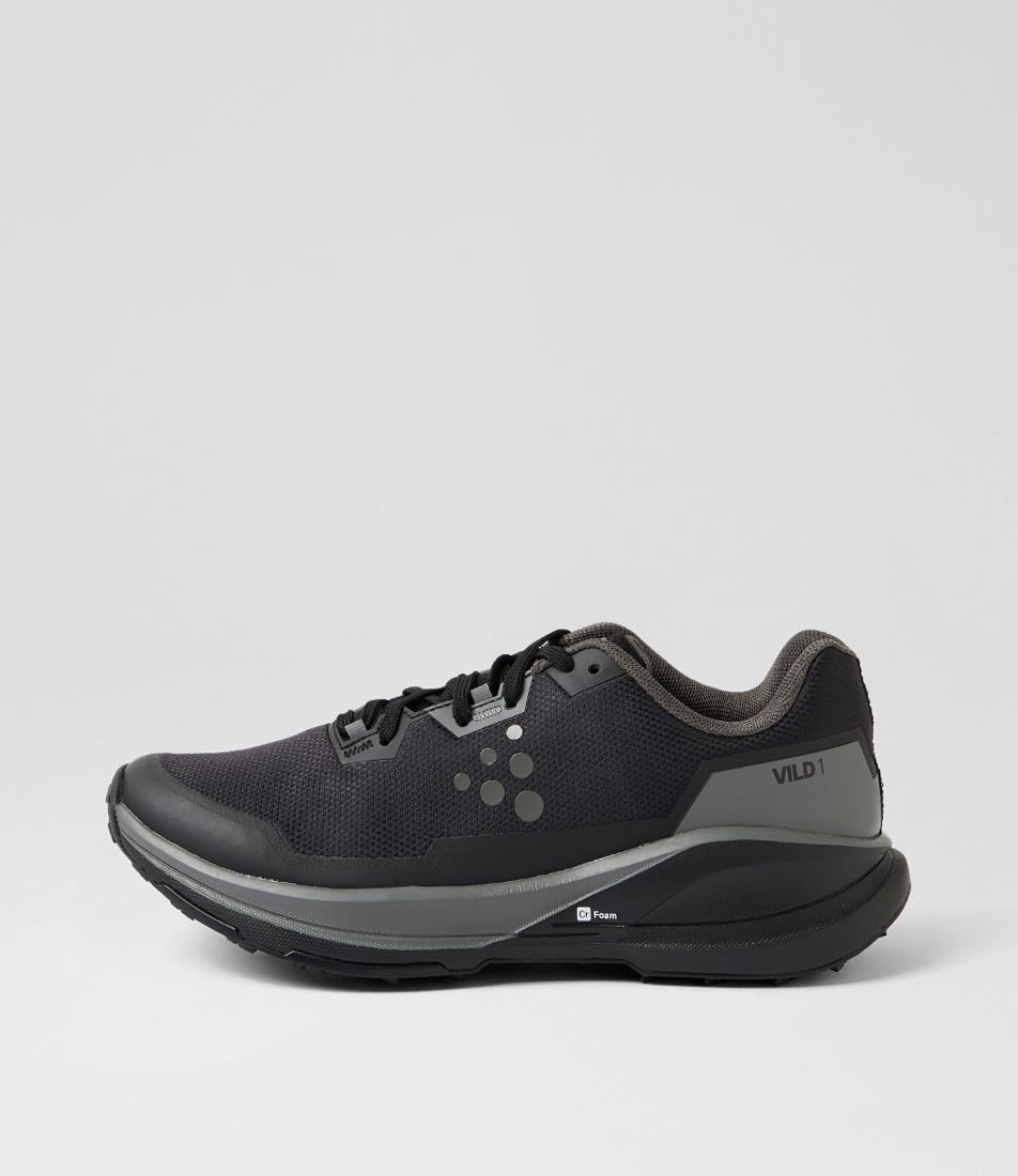 Vild 1 W Black Grey Mesh Lace Up Sneakers