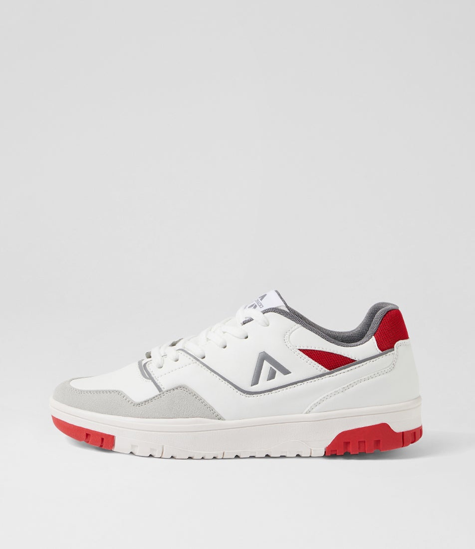 Rehash White Grey Red  Sneakers
