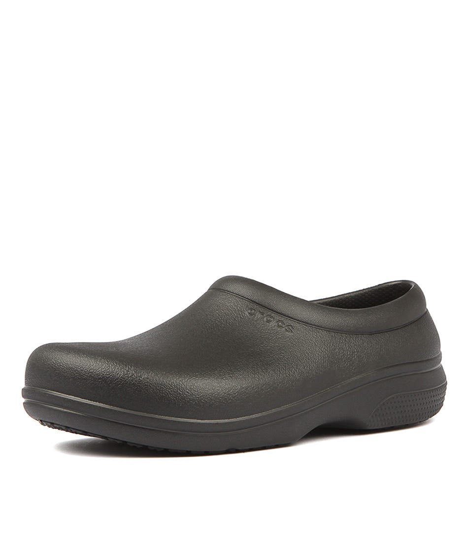 Black work crocs store