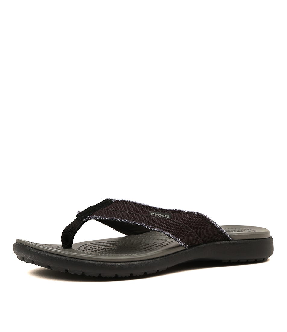 Crocs santa cruz canvas flip hot sale