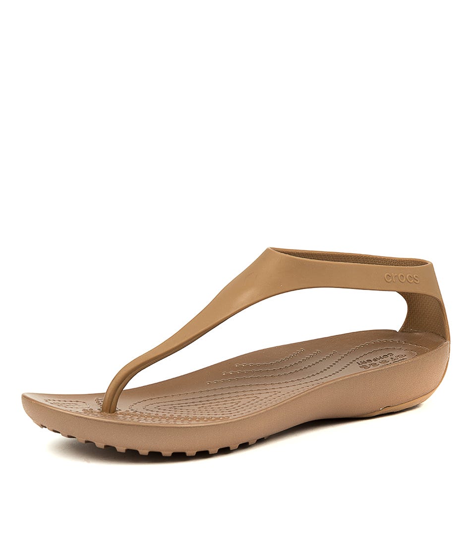 Crocs serena flip bronze online