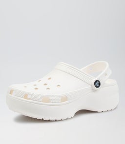 CLASSIC PLATFORM CLOG W CC WHITE CROSLITE