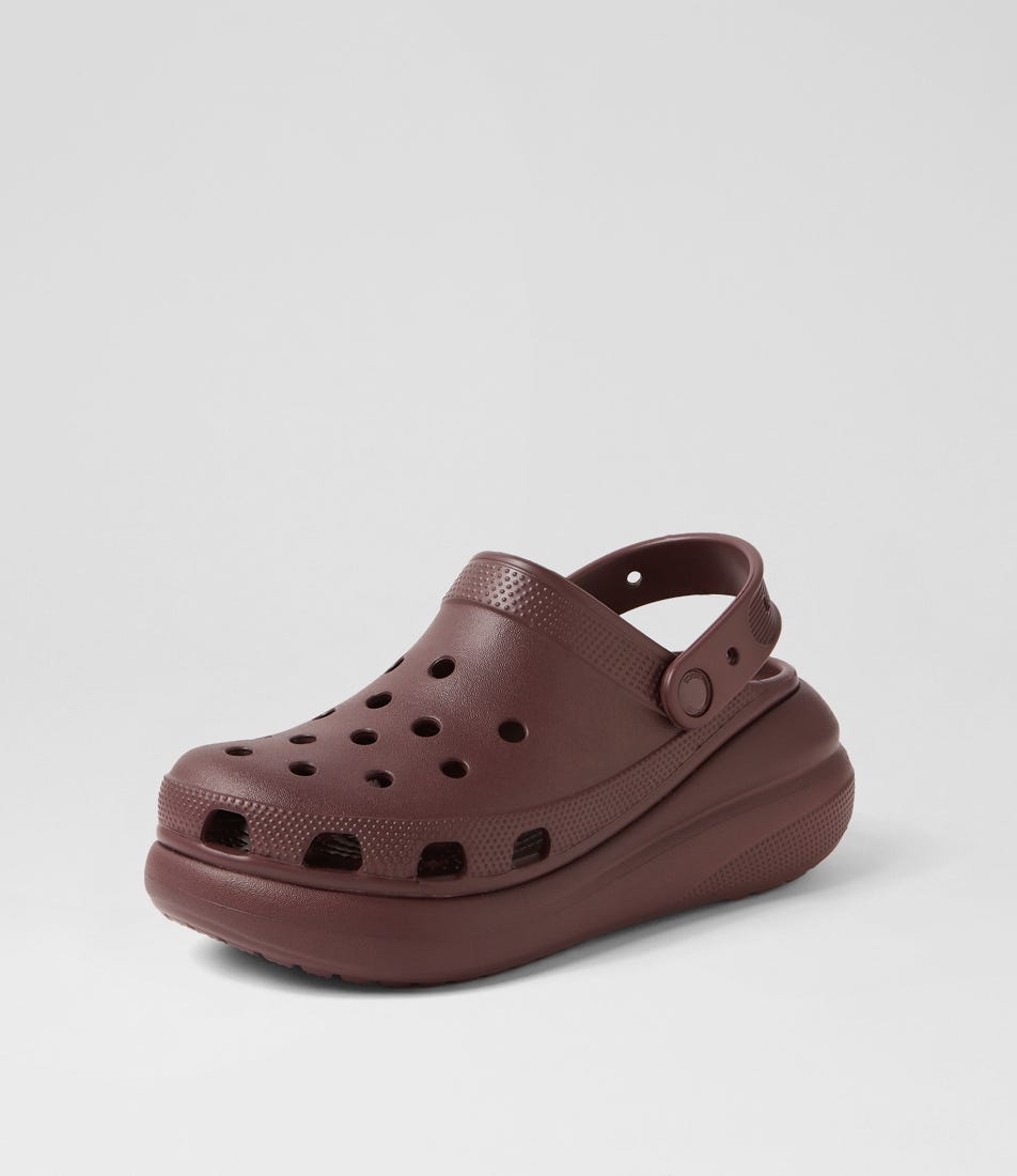 Dark brown crocs deals