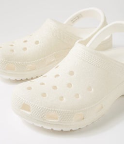 205942 CLASSIC GLITTER CLOG CC WHITE CROSLITE