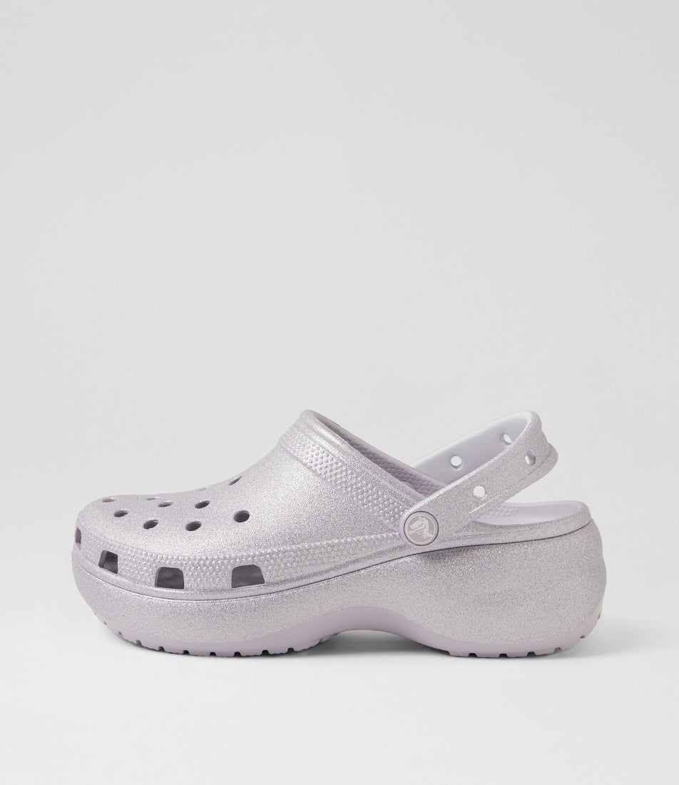 Platform Glitter Mauve Mist Croslite Flat Shoes
