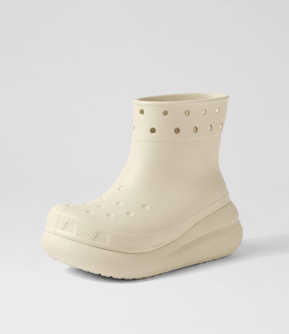 Classic Crush Boot Bone Ankle Boots by Crocs Shop Online at