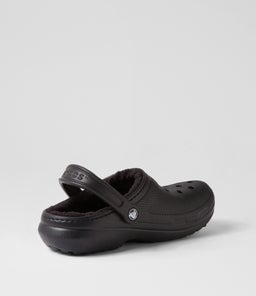 203591 CLASSIC LINED CLOG W CC BLACK BLACK CROSLITE