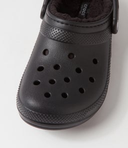 203591 CLASSIC LINED CLOG W CC BLACK BLACK CROSLITE