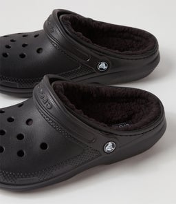 203591 CLASSIC LINED CLOG W CC BLACK BLACK CROSLITE