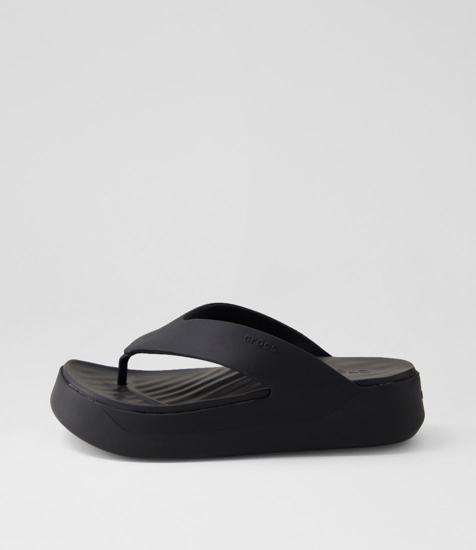 Getaway Platform W Black Croslite Thongs