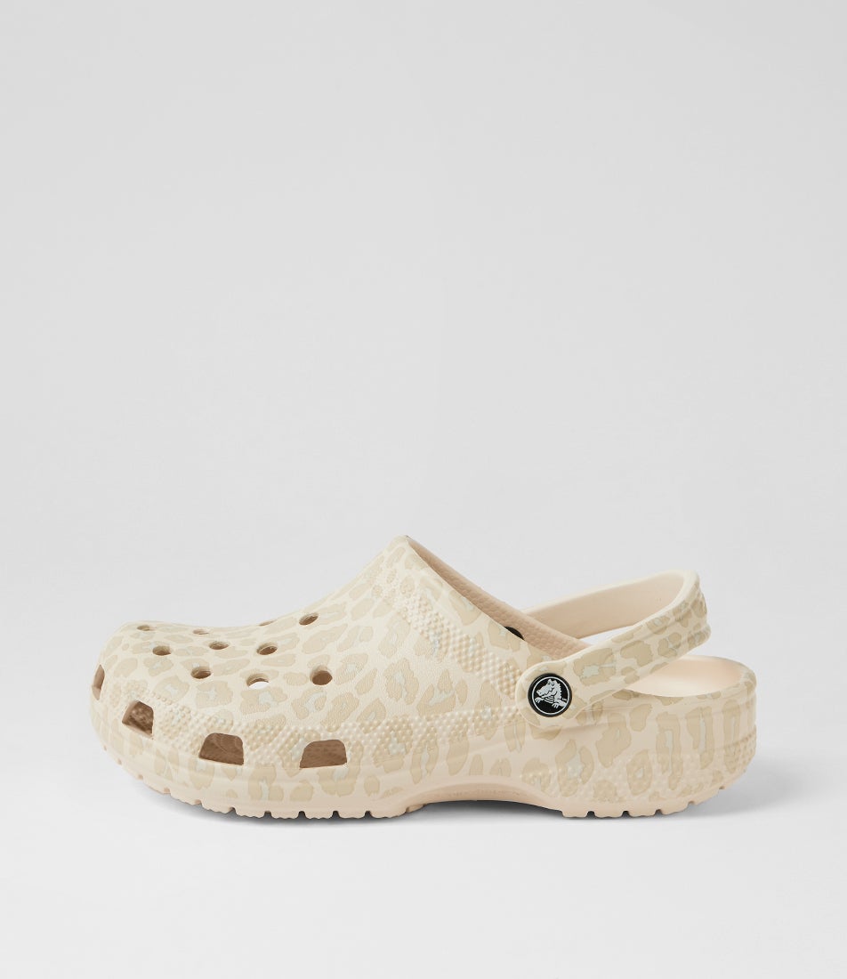 Classic Graphic Clog W Sepia Leopard Eva Sandals Classic Graphic Clog W Sepia Leopard Eva Sandals