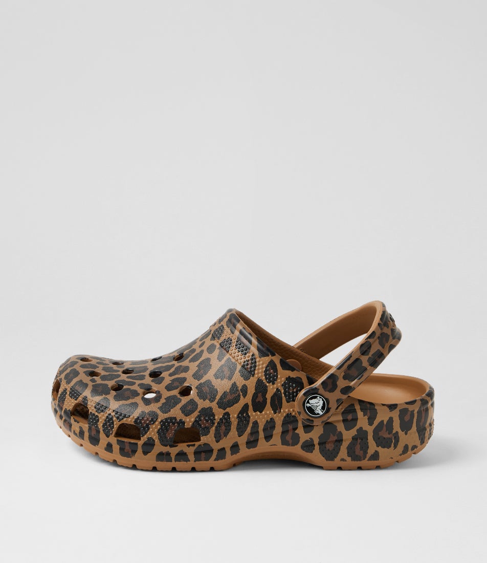 Classic Graphic Clog W Almond Tint Leopard Eva Sandals