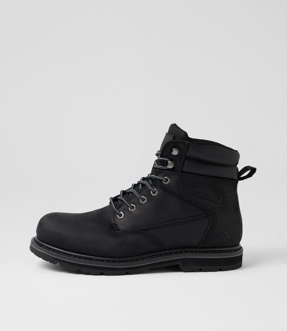 Altitude Black Leather Lace Up Boots Altitude Black Leather Lace Up Boots