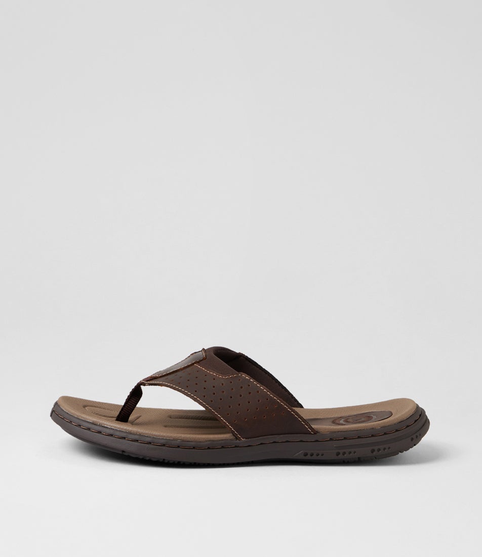 Dakar Dark Brown Crazyhorse Leather Thongs Dakar Dark Brown Crazyhorse Leather Thongs