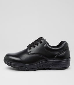 HIACE JNR E LACE CF BLACK LEATHER