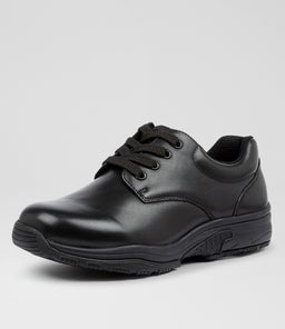 HIACE JNR E LACE CF BLACK LEATHER
