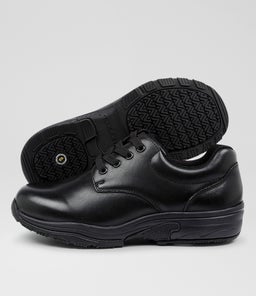 HIACE JNR E LACE CF BLACK LEATHER