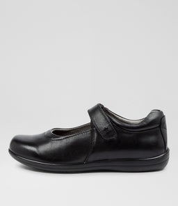 ERIN JNR E CF BLACK LEATHER