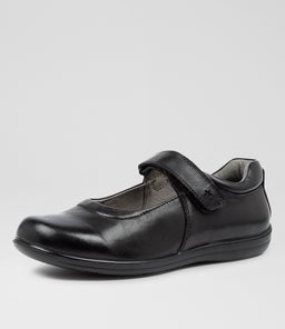 ERIN JNR E CF BLACK LEATHER