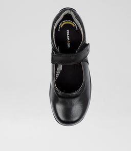 ERIN JNR E CF BLACK LEATHER