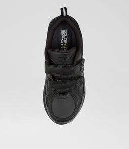 TEMPO JNR ADJ CF BLACK LEATHER