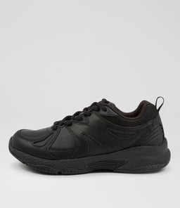 TEMPO JNR LACE CF BLACK LEATHER