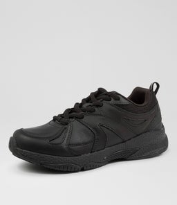 TEMPO JNR LACE CF BLACK LEATHER
