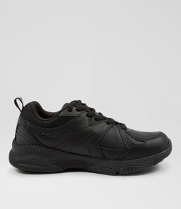 TEMPO JNR LACE CF BLACK LEATHER