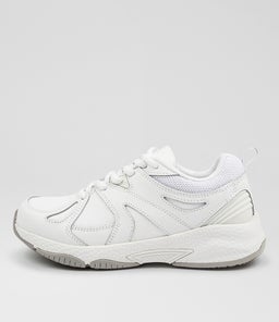 Tempo Junior White Leather Lace Up Sneakers Tempo Junior White Leather Lace Up Sneakers