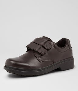 ROAR JNR ADJ E CF BROWN LEATHER
