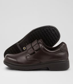 ROAR JNR ADJ E CF BROWN LEATHER
