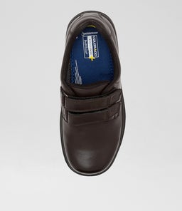 ROAR JNR ADJ E CF BROWN LEATHER