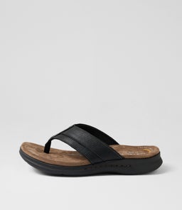 Incara Black Leather Thongs Incara Black Leather Thongs