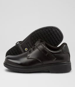 ROAR JNR E ZIP CF BLACK LEATHER