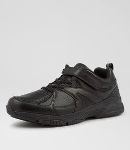 TEMPO SNR E ZIP NM CF BLACK LEATHER