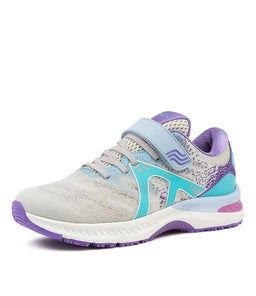 CHASE JNR ADJ G CF LT GREY PURPLE PINK MESH
