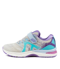 CHASE JNR ADJ G CF LT GREY PURPLE PINK MESH