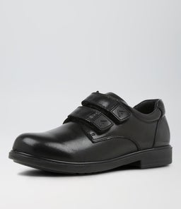 DAZE JNR E ADJ SB CF BLACK LEATHER