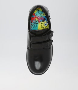 DAZE JNR E ADJ SB CF BLACK LEATHER