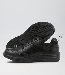 HYPE JNR E LACE CF BLACK LEATHER