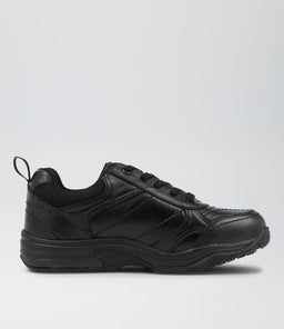 HYPE JNR E LACE CF BLACK LEATHER