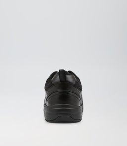 HYPE JNR E LACE CF BLACK LEATHER