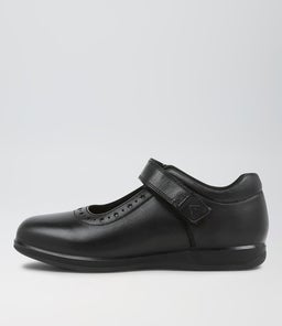 SANDY JNR E SB CF BLACK LEATHER