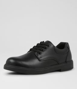 EARTH JNR E LACE CF BLACK LEATHER