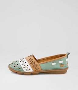 LAZILLI CF GREEN TAN LEATHER