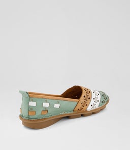 LAZILLI CF GREEN TAN LEATHER