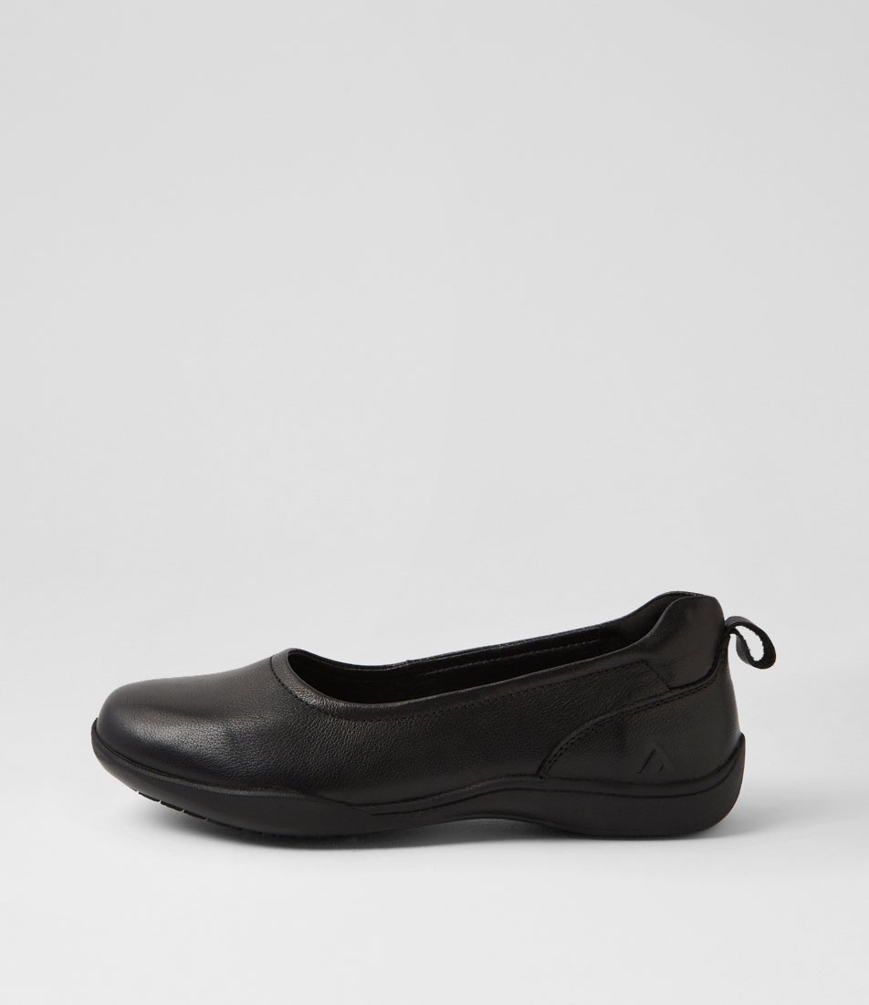 Grand Black Leather Flat Shoes Grand Black Leather Flat Shoes