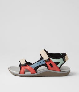 HANLEY CF BEIGE CORAL BLACK NUBUCK FABRIC